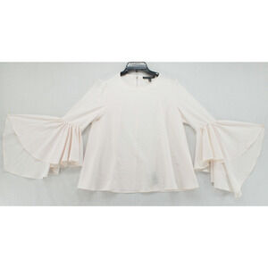 Saks Fifth Ave Blouse Top Womens Medium Flared Sleeve Whimsical Fairy Steampunk